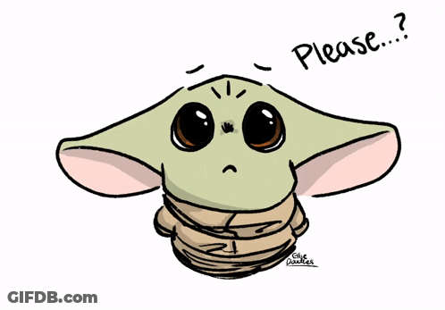 Baby Yoda Asking Please GIF
