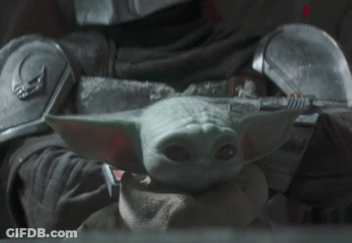 Baby Yoda Close Up GIF