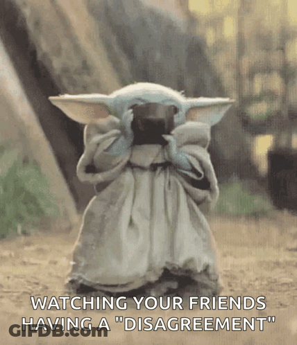 Baby Yoda Covering Face GIF