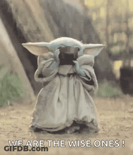 Baby Yoda Covering Face GIF