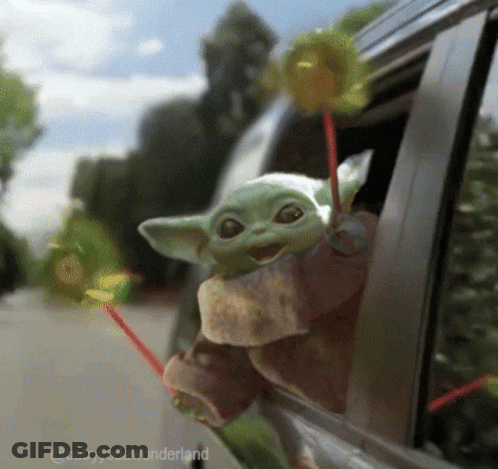 Baby Yoda Doll With Lollipop GIF