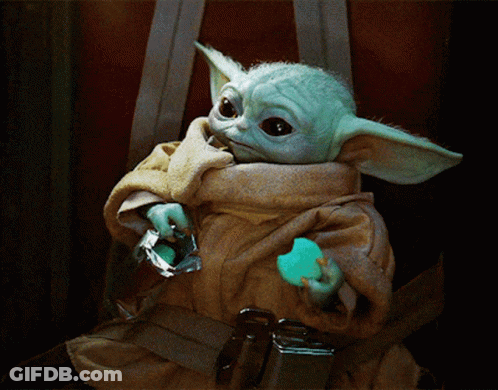 Baby Yoda Eating Popcorn GIF