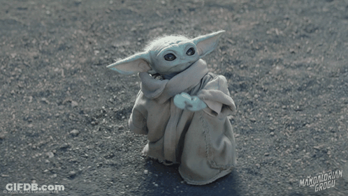 Baby Yoda Eating GIF