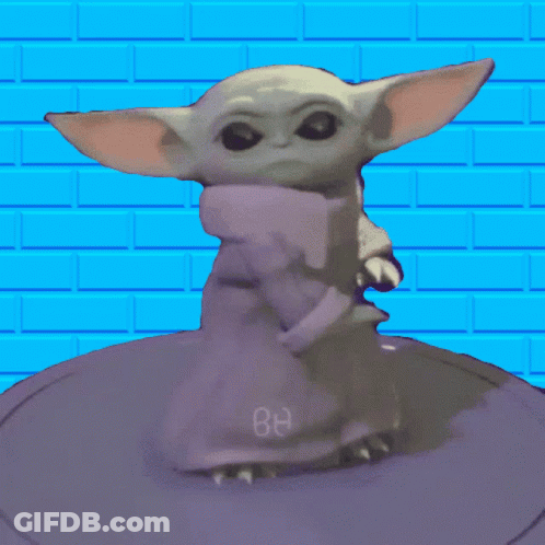 Baby Yoda Figurine Dancing GIF