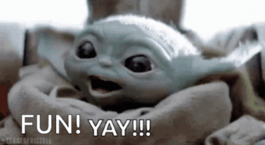 Baby Yoda Fun Yey Meme GIF