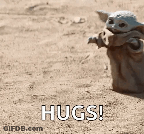 Baby Yoda Giving Hug GIF