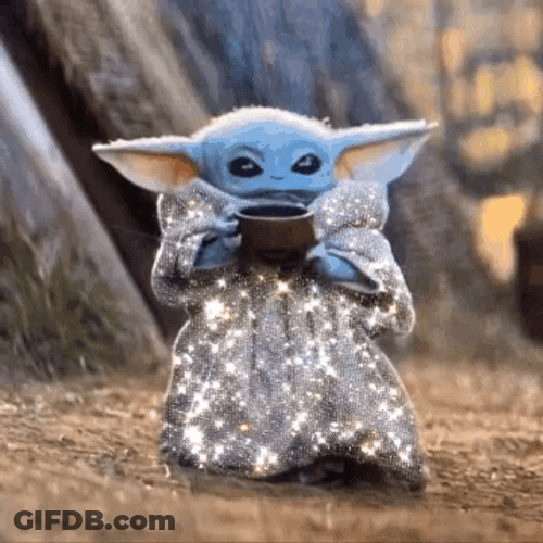 Baby Yoda Glitter Dress GIF