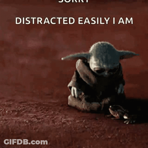 Baby Yoda Got Distracted Easily GIF