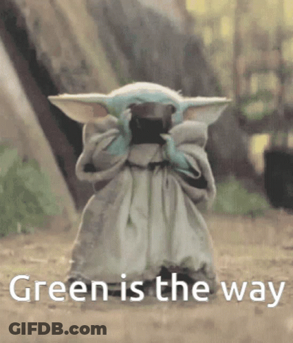 Baby Yoda Green Is The Way GIF