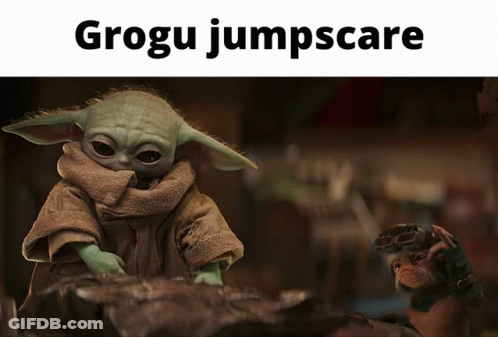 Baby Yoda Grogu Jumpscare GIF