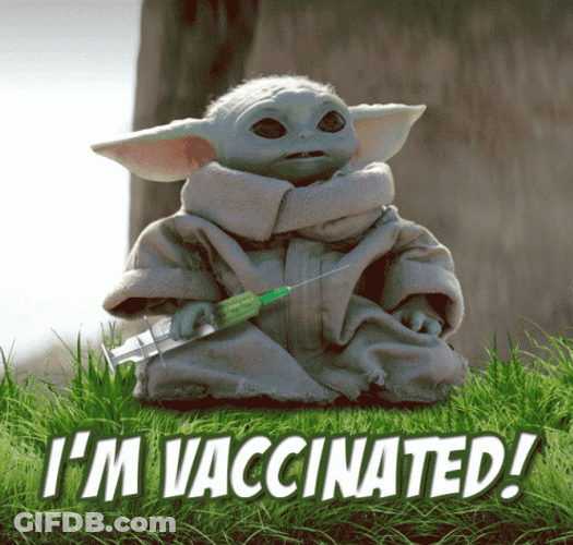 Baby Yoda Grogu Vaccinated GIF