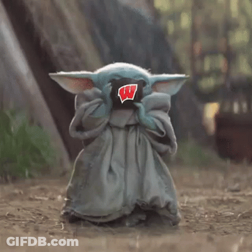Baby Yoda Holding Coffee GIF