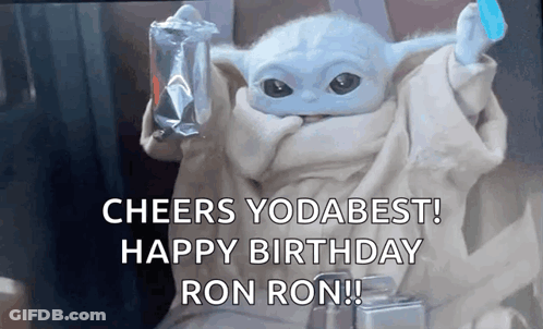 Baby Yoda Holding Soda And Candy Bar GIF