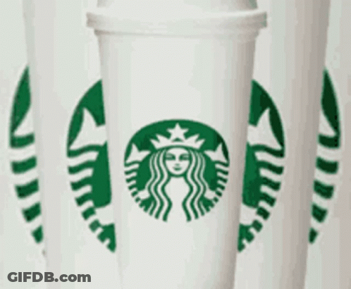 Baby Yoda Holding Starbucks Coffee GIF