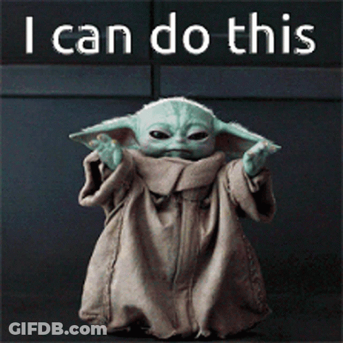 Baby Yoda I Can Do This GIF