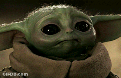 Baby Yoda Looking At Camera GIF