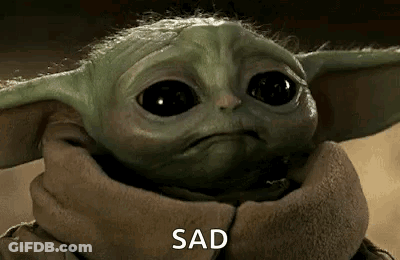 Baby Yoda Making Sad Face GIF