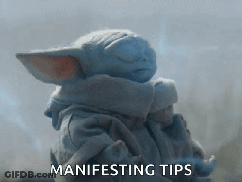 Baby Yoda Manifesting Tips GIF
