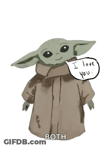 Baby Yoda Saying I Love You GIF
