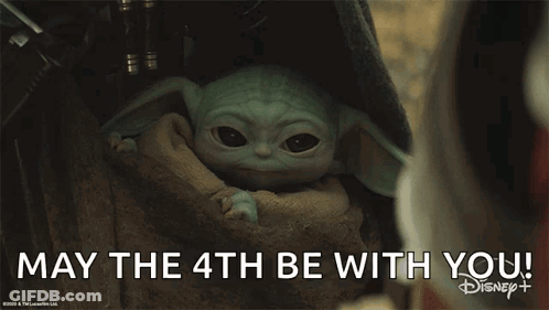 Baby Yoda Saying May The 4Th Be With You GIF