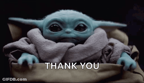 Baby Yoda Saying Thank You GIF