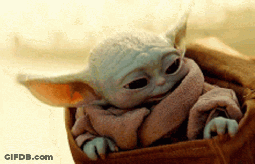 Baby Yoda Sitting In Bag GIF