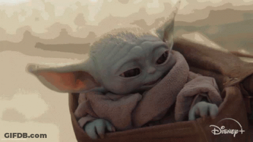 Baby Yoda Sitting In Disney Plus Ad GIF