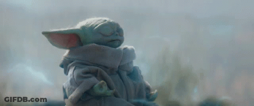 Baby Yoda Sitting In Lotus Position GIF