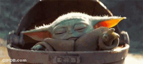 Baby Yoda Sleeping In Bucket GIF