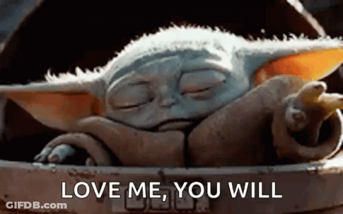 Baby Yoda Sleeping In Bucket Love Me You Will GIF
