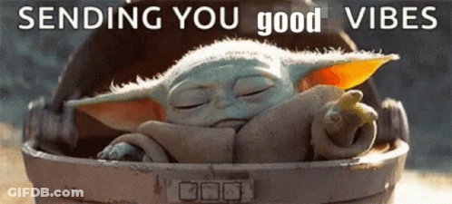 Baby Yoda Sleeping In Bucket Sending Good Vibes GIF