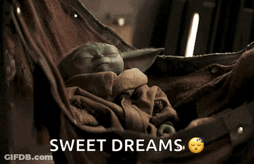 Baby Yoda Sleeping In Hammock GIF