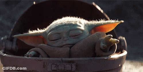 Baby Yoda Sleeping In Helmet GIF