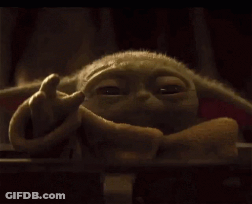 Baby Yoda Stuffed Animal GIF