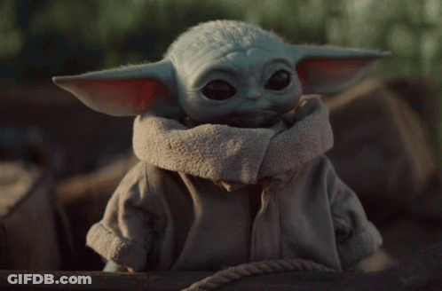 Baby Yoda With Rope GIF