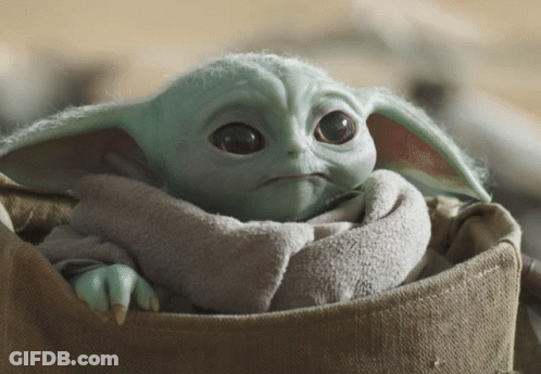 Baby Yoda With Scarf GIF