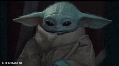 Baby Yoda With Tear Coming Out Of Mouth GIF