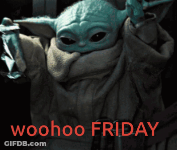 Baby Yoda Woohoo Friday GIF
