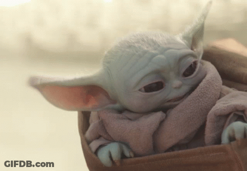Baby Yoda Wrapped In Blanket GIF