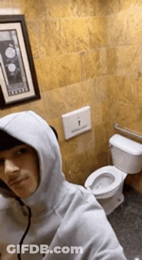Babytron Cheering Bathroom GIF