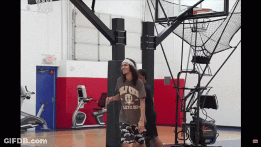 Babytron Plays Basketball GIF
