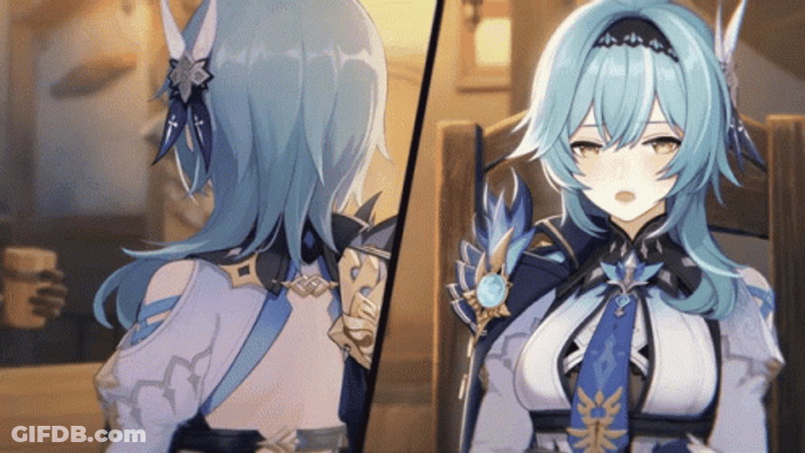 Back And Front Eula Sneeze GIF