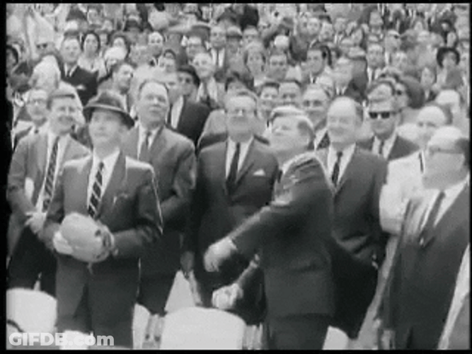 Back And To The Left JFK Baseball Game GIF
