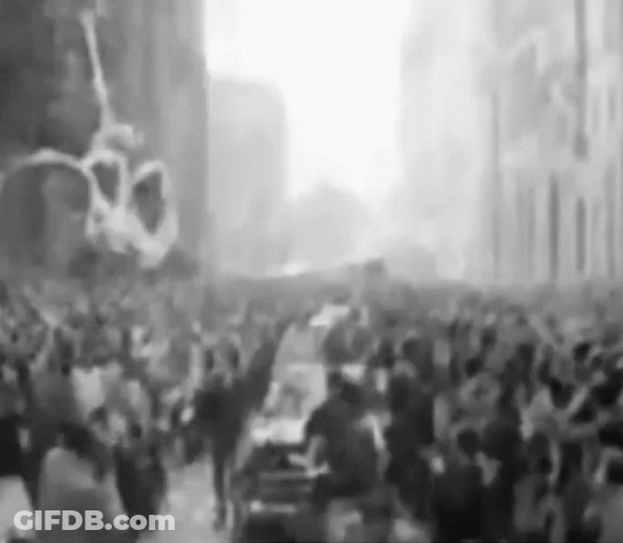 Back And To The Left JFK Historical Parade GIF