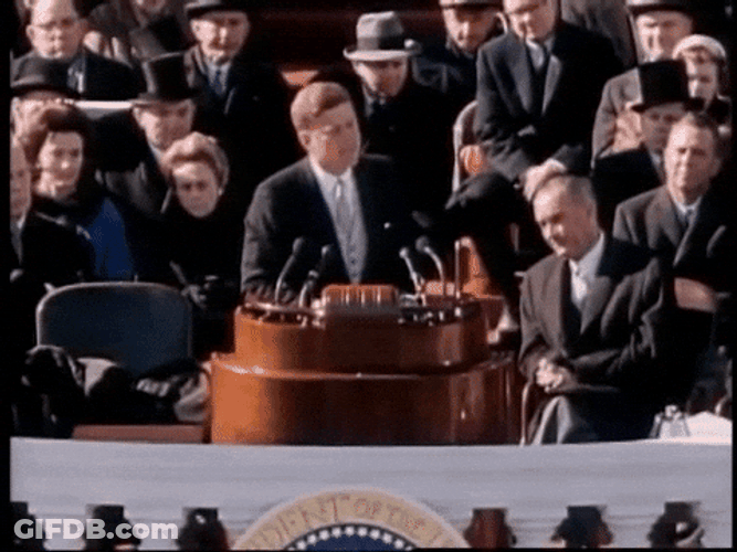 Back And To The Left JFK Intense Speech GIF