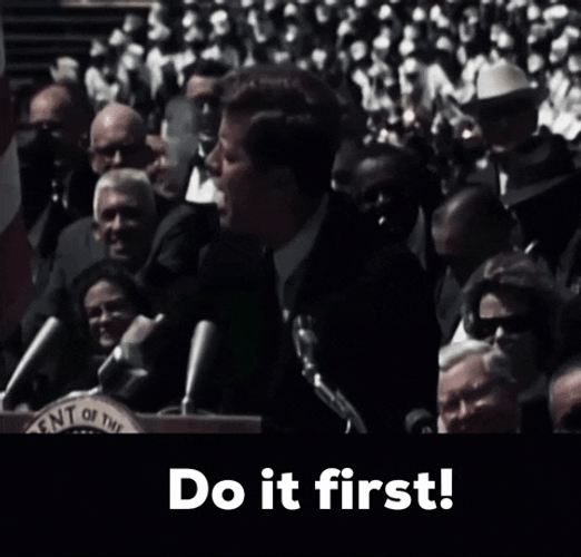 Back And To The Left JFK Vintage Speech GIF
