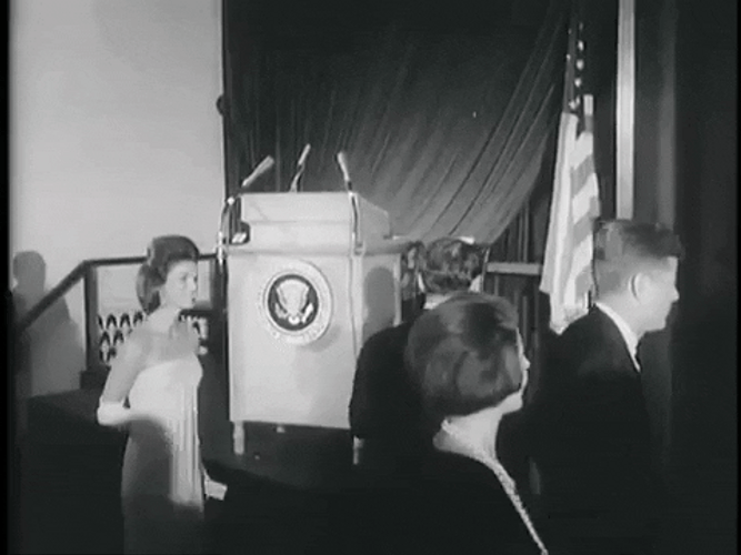 Back And To The Left JFK Walking Out GIF