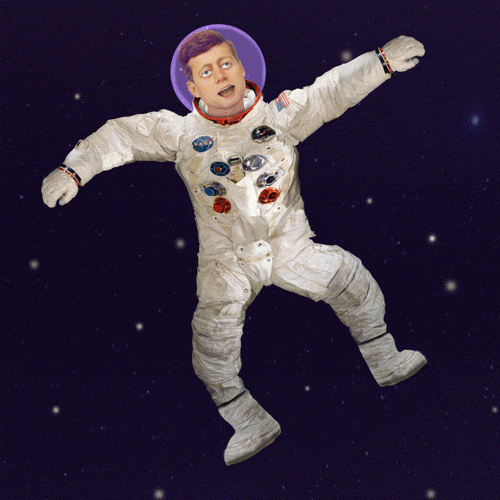 Back And To The Left Space Suit JFK GIF