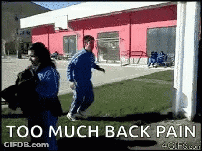 Back Flip Fail Too Much Back Pain GIF