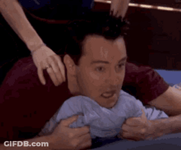 Back Massage Chandler Bing Friends Funny Scene GIF